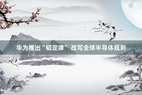 华为推出“韬定律” 改写全球半导体规则