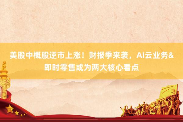 美股中概股逆市上涨!财报季来袭,AI云业务&即时零售或为两大核心看点