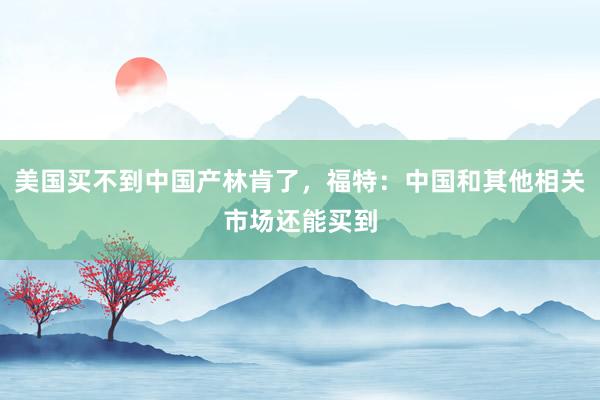 美国买不到中国产林肯了，福特：中国和其他相关市场还能买到