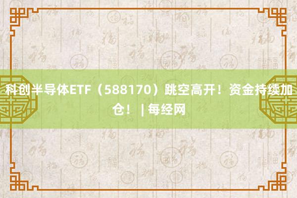 科创半导体ETF（588170）跳空高开！资金持续加仓！ | 每经网
