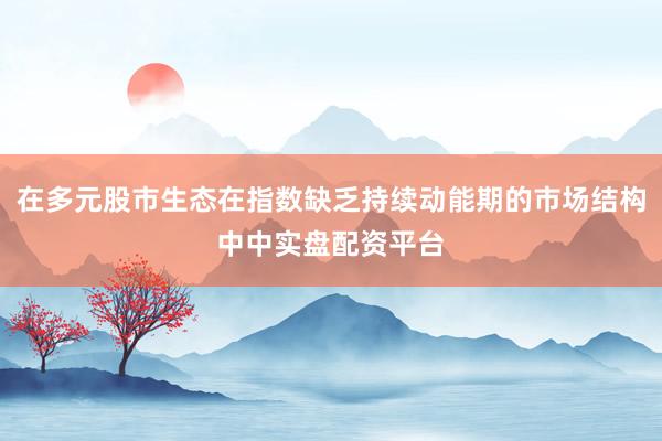 在多元股市生态在指数缺乏持续动能期的市场结构中中实盘配资平台