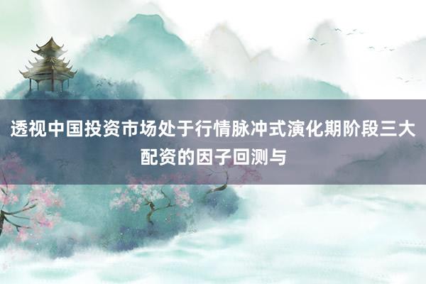 透视中国投资市场处于行情脉冲式演化期阶段三大配资的因子回测与