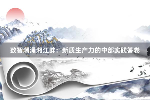 数智潮涌湘江畔：新质生产力的中部实践答卷