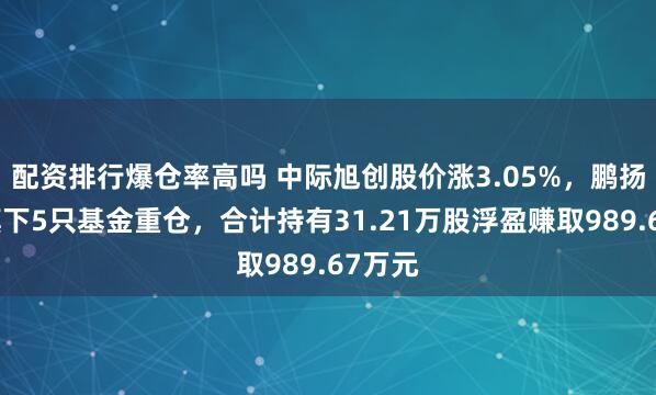 配资排行爆仓率高吗 中际旭创股价涨3.05%，鹏扬基金旗下5只基金重仓，合计持有31.21万股浮盈赚取989.67万元
