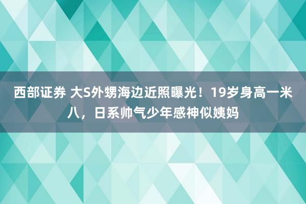 西部证券 大S外甥海边近照曝光！19岁身高一米八，日系帅气少年感神似姨妈