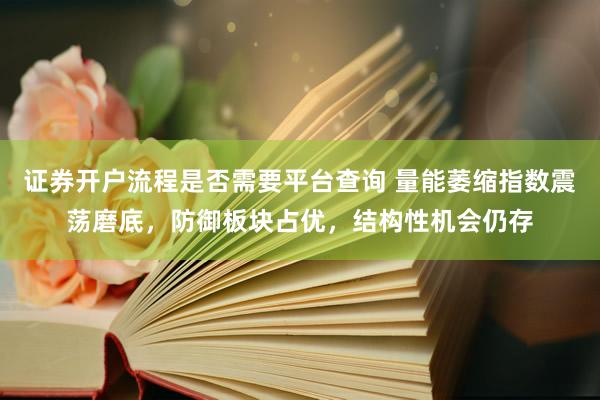 证券开户流程是否需要平台查询 量能萎缩指数震荡磨底，防御板块占优，结构性机会仍存