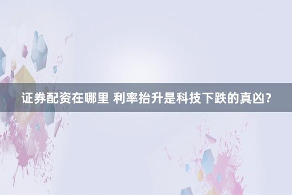 证券配资在哪里 利率抬升是科技下跌的真凶?