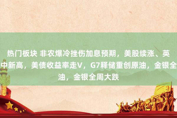 热门板块 非农爆冷挫伤加息预期,美股续涨、英伟达盘中新高,美债收益率走V,G7释储重创原油,金银全周大跌